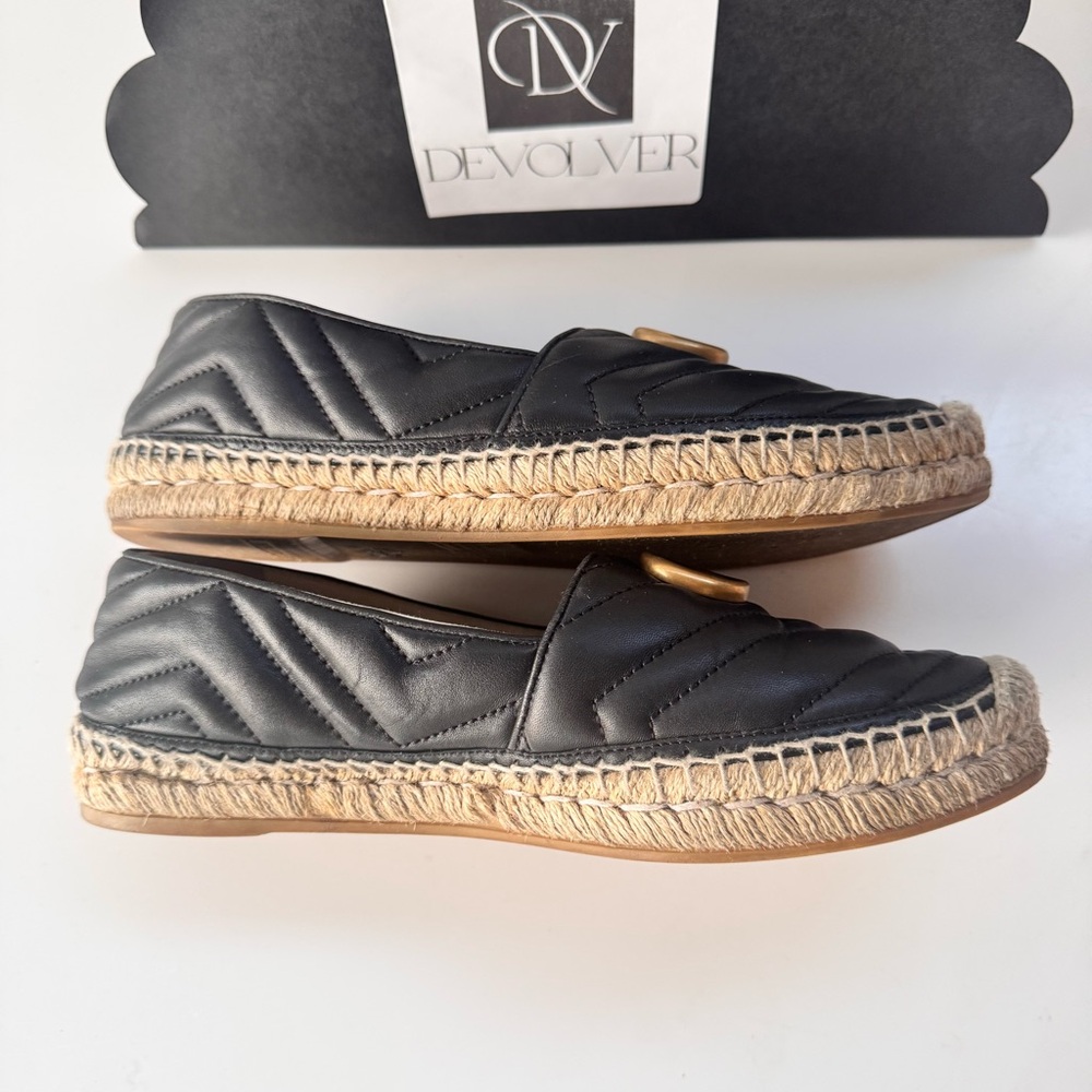 Gucci Black Espadrilles with Gold Logo - Picture 4 of 11
